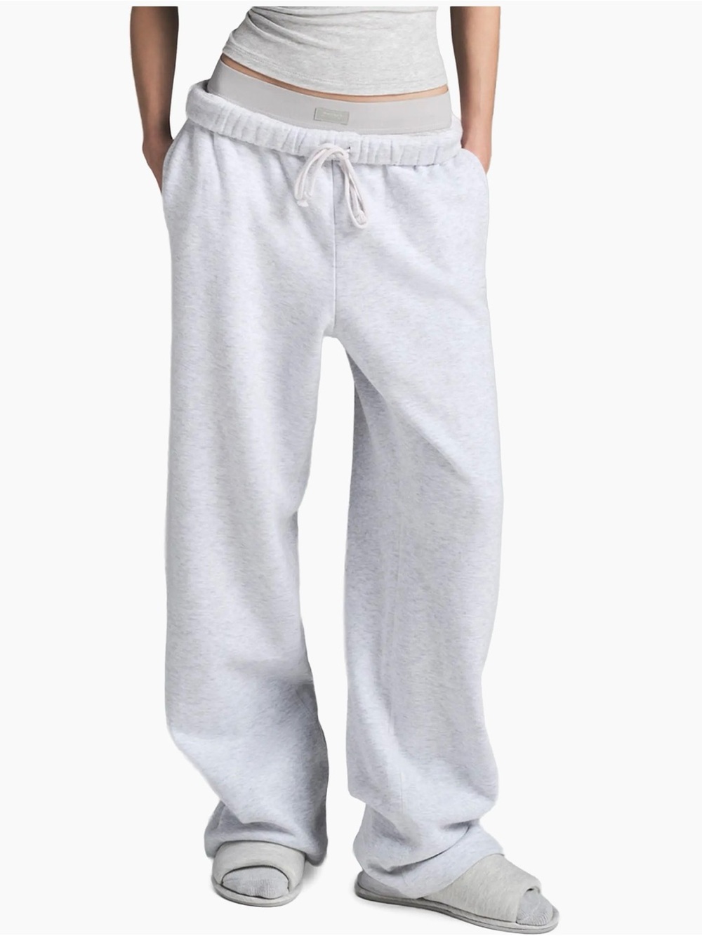 SKIMS Cotton Fleece Straight-Leg Pants